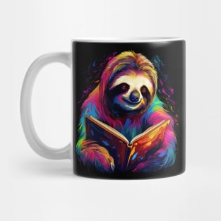 Sloth Reads Book Mug